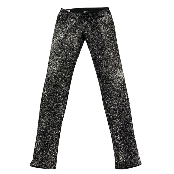TRUE RELIGION women's stella low rise cosmic splatter skinny jeans, size 24". - Picture 4 of 8